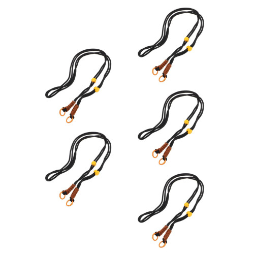 5Pcs Stylish Black Crossbody Phone Straps Polyester Adjustable Sling 1