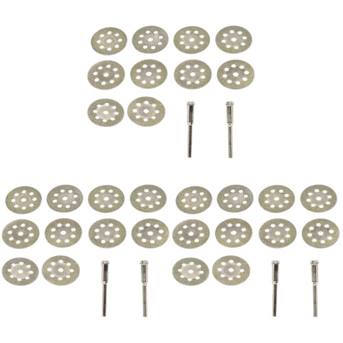 3Pcs Silver Diamond-Coated Cutting Discs Durable Circular