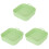 3Pcs Heat-Resistant Silicone for Home Use Light Green 1