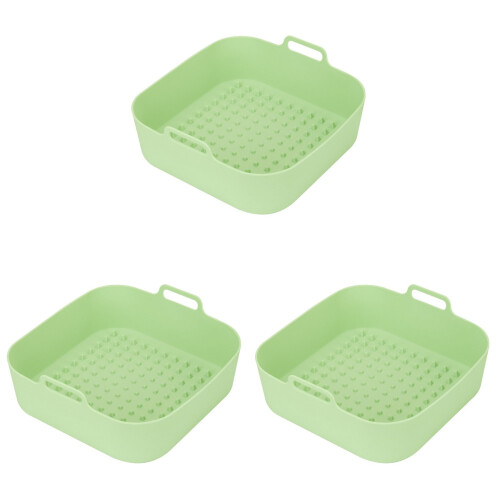 3Pcs Heat-Resistant Silicone for Home Use Light Green