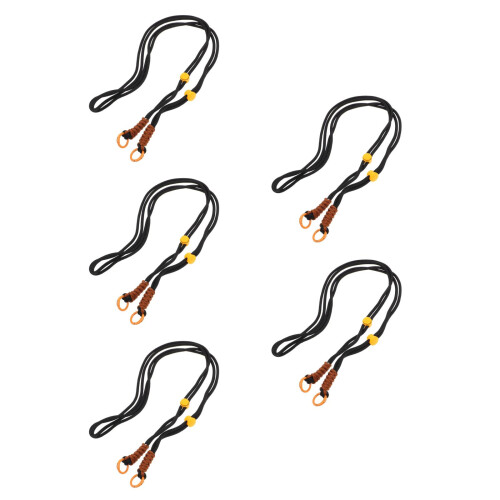 5Pcs Stylish Black Crossbody Phone Straps Polyester Adjustable Sling 2