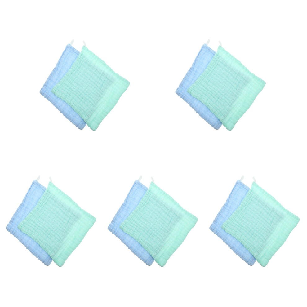 10Pcs Cotton Baby Burp Cloths Soft Absorbent Washcloths For Toddlers Happyyami
