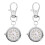 2Pcs Silver Clip on Pocket Watches with Luminous Pointer for Students 1