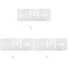 3Pcs Outdoor White Hanging LED Emergency Exit Sign Stainless Steel