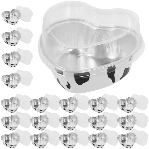 60Pcs Party Loaf Boxes Silver Compact Cake Holders Durable with Lid 1