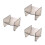 3Pcs Grey Plastic Bathroom Storage Basket Entryway Organizer 7