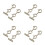 8Pcs Silver Double Alloy Curtain Rod Brackets Sturdy Ceiling Holders 4