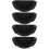 4Pcs Practical Black Silicone Coffee Portafilter Storage Wall Rack 9