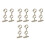 8Pcs Silver Double Alloy Curtain Rod Brackets Sturdy Ceiling Holders 6