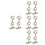8Pcs Silver Double Alloy Curtain Rod Brackets Sturdy Ceiling Holders 7