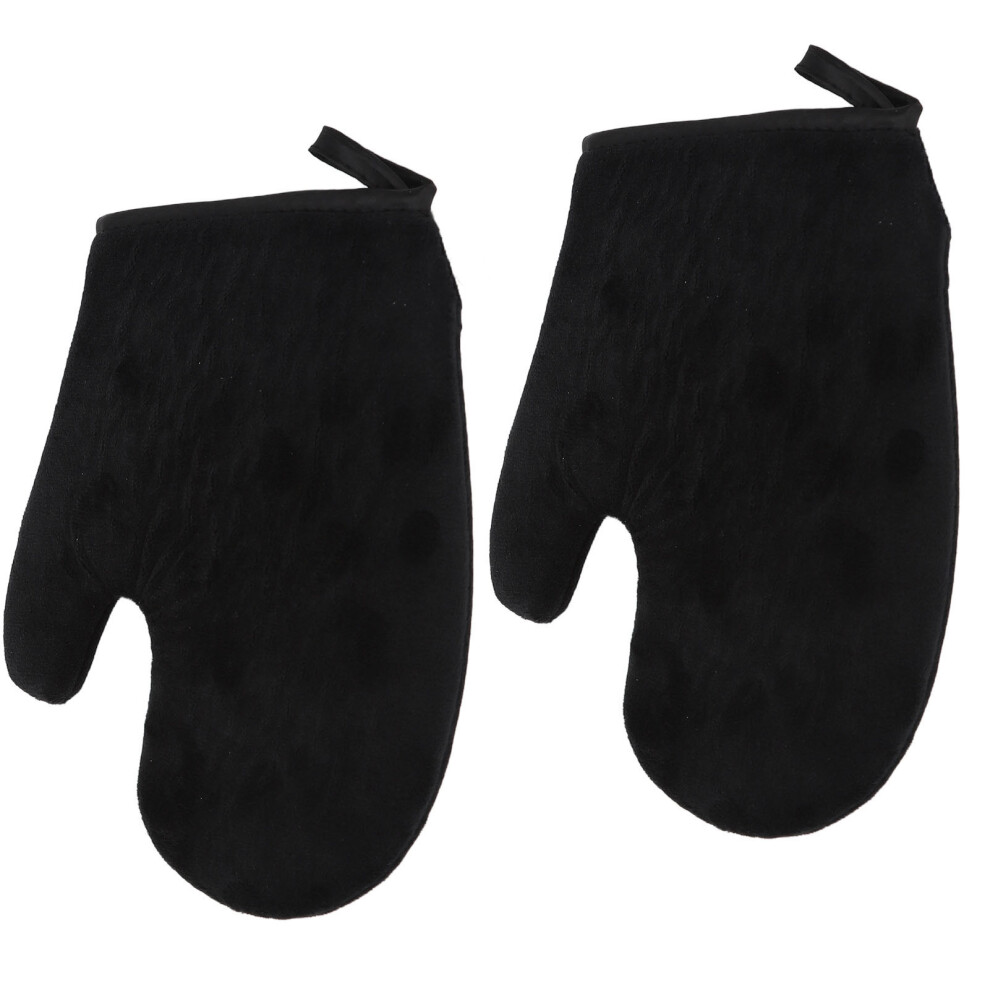 Black Self Tanning Mitt Applicator Flocking Reusable For Lotion & Oil