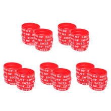 125Pcs Graduation Wristbands Red Silicone Decorative Party Accessories