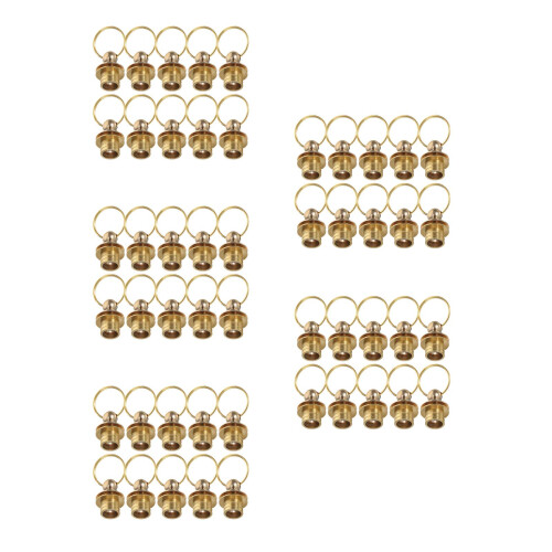 50Pcs Screw Clasps Cord Ends for Jewelry Making Projects