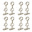 8Pcs Silver Double Alloy Curtain Rod Brackets Sturdy Ceiling Holders 9