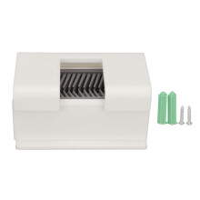 Surface Mount Phone Jack Box With Gold Plated Contacts, RJ11Wall Plate Compatible Modular Telephone Jack White Plastic Easy To Install In Office Or