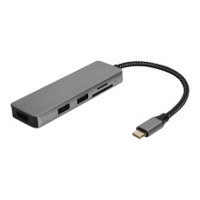 High Definition Multimedia Interface Docking Station Type-C, Video Output USB Hub Fast Charge Interface Expansion Wall Adapter Alumina Alloy Plug And