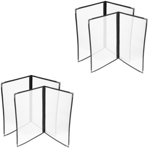 2 Pack Menu Paper Holders Clear Covers Protector Transparent Book 2