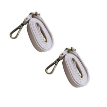 2Pcs Adjustable Wide White Purse Straps for Handbag and Laptop Bags
