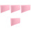 4Pcs Pink Soft PVC Wall Padding for Child Room Protection 4