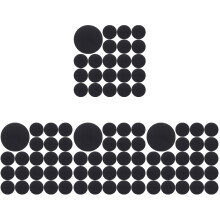 2000Pcs Black Self-Adhesive Felt Circles for DIY Clothes and Crafting