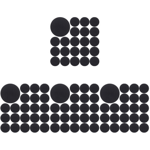 2000Pcs Black Self-Adhesive Felt Circles for DIY Clothes and Crafting