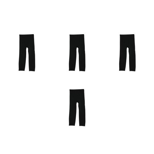 4Stk Schwarze Wintertights Für Angenehm Elastisch Warm