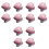 12Pcs Pink Ceramic Heart Cabinet Knobs Durable Pull Handles for Home 4