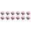 12Pcs Pink Ceramic Heart Cabinet Knobs Durable Pull Handles for Home 5