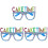 3Pcs Blue Birthday Party Glasses Lightweight Pc Material Fun Props 1