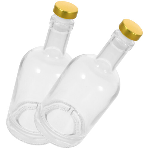 6Pcs Transparent Glass Wine Bottles Screw Base Elegant Design 2