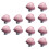 12Pcs Pink Ceramic Heart Cabinet Knobs Durable Pull Handles for Home 7
