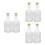6Pcs Transparent Glass Wine Bottles Screw Base Elegant Design 4