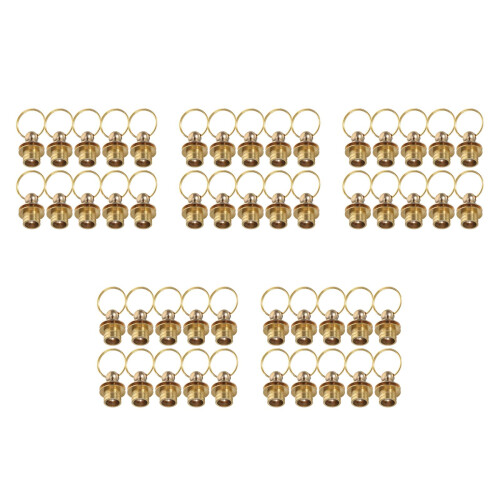 50Pcs Screw Clasps Cord Ends for Jewelry Making Projects 2