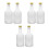 6Pcs Transparent Glass Wine Bottles Screw Base Elegant Design 7