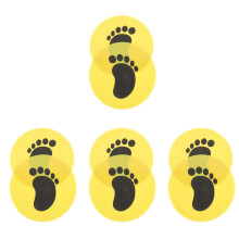 8Pcs Yellow PVC Football Training Markers Non-Slip Floor Pads Durable