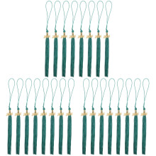 24Pcs Green Graduation Cap Tassels Metal DIY Hat Decorative Pendants