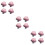 12Pcs Pink Ceramic Heart Cabinet Knobs Durable Pull Handles for Home 10