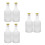 6Pcs Transparent Glass Wine Bottles Screw Base Elegant Design 9