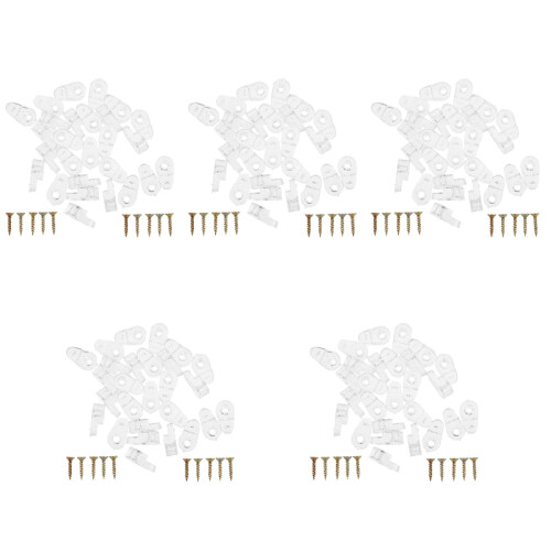5Sets Sturdy Mirror Holder Clips for Wall and Glass Shelf Display