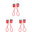 3Pairs Mini Charm Earrings Multi Color Lightweight Dangling 1