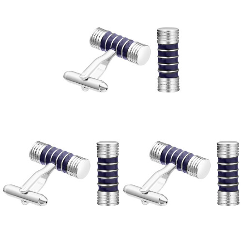 3Pcs Dumbbell Cufflinks Creative Sleeve Nail for Business