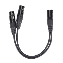 Heavy Duty Connectors Enhanced Internal Noise Suppression Y Type Audio Cable For Stage Equipment Accurate Transmission Twin Conductive Shield Maximum