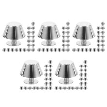 100Pcs Durable Silver Metal Bag Feet Zinc Alloy Purse Bottom Studs