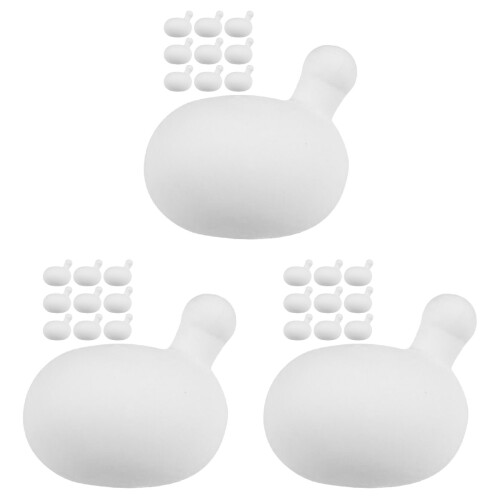 30Pcs White Rubber Bubble Inserts for Doll Making and DIY Crafts