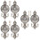 6Pcs Silver Alloy Curtain Pothooks Decorative Hooks for Home Use 5