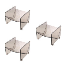 3Pcs Grey Plastic Bathroom Storage Basket Entryway Organizer