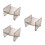 3Pcs Grey Plastic Bathroom Storage Basket Entryway Organizer 1