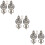 6Pcs Silver Alloy Curtain Pothooks Decorative Hooks for Home Use 6