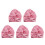5Pcs Pink Satin Bonnet for Kids Adjustable Double Layer Sleep Hat 3