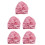 5Pcs Pink Satin Bonnet for Kids Adjustable Double Layer Sleep Hat 6